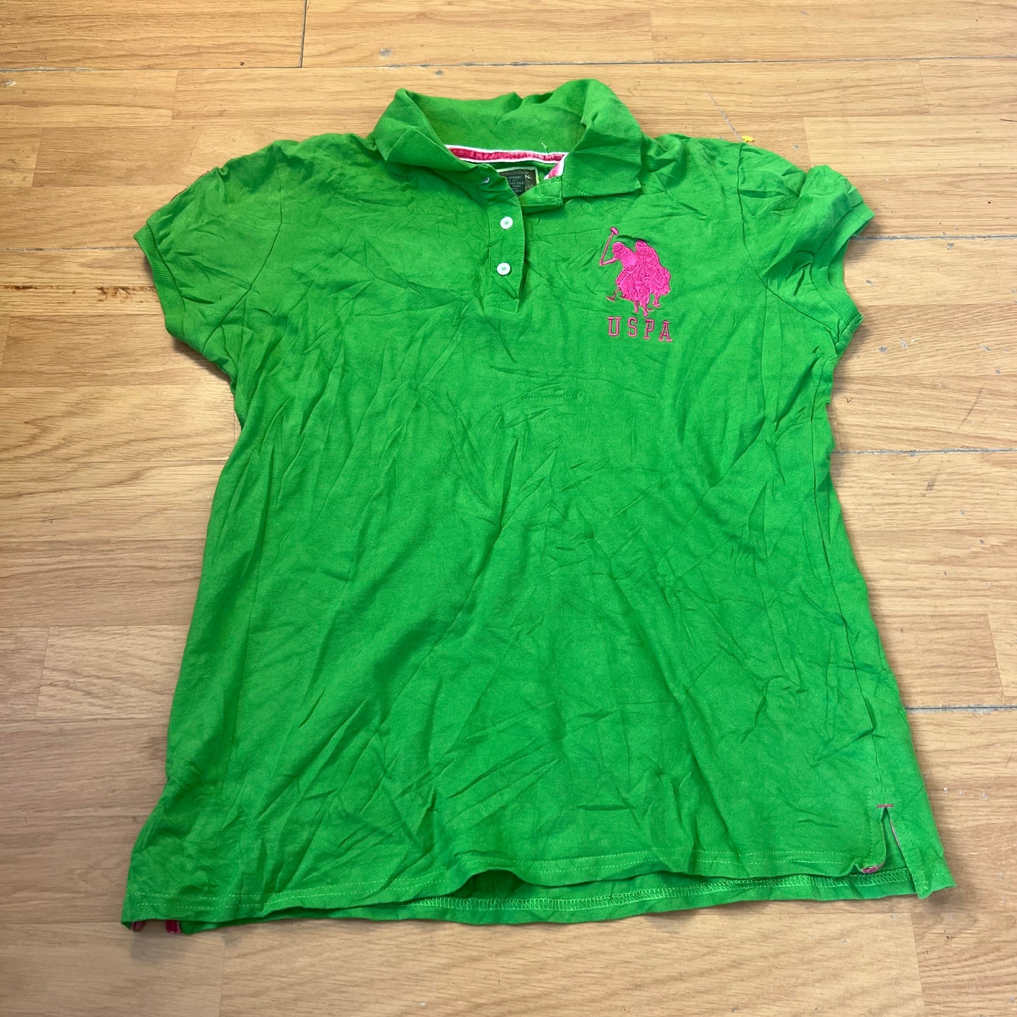 Polo vert et rose - U.S. Polo Assn. - Taille XL