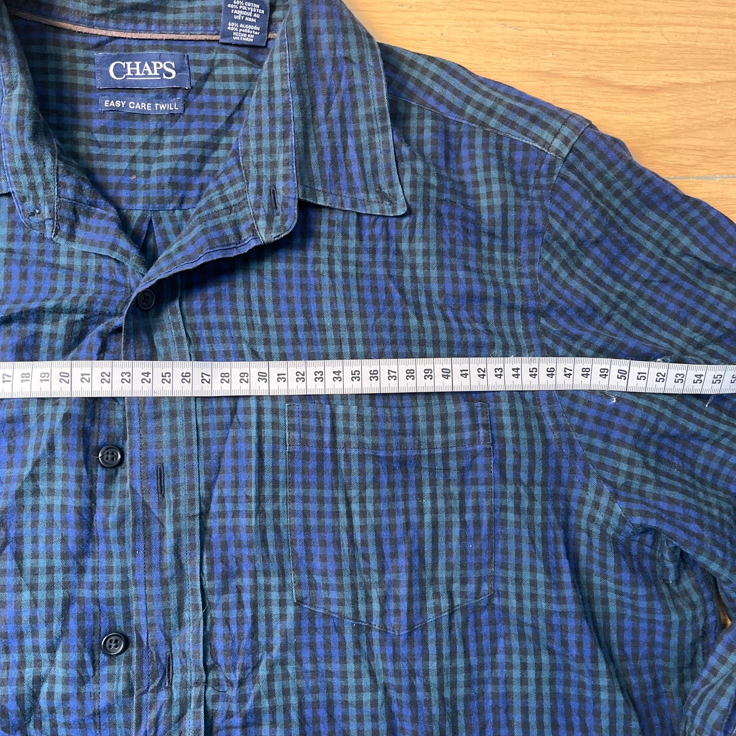 Chemise bleu et vert Chaps – Taille – XL