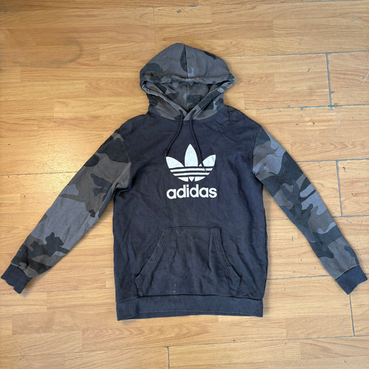 Hoodie gris motif militaire - Adidas - Taille M