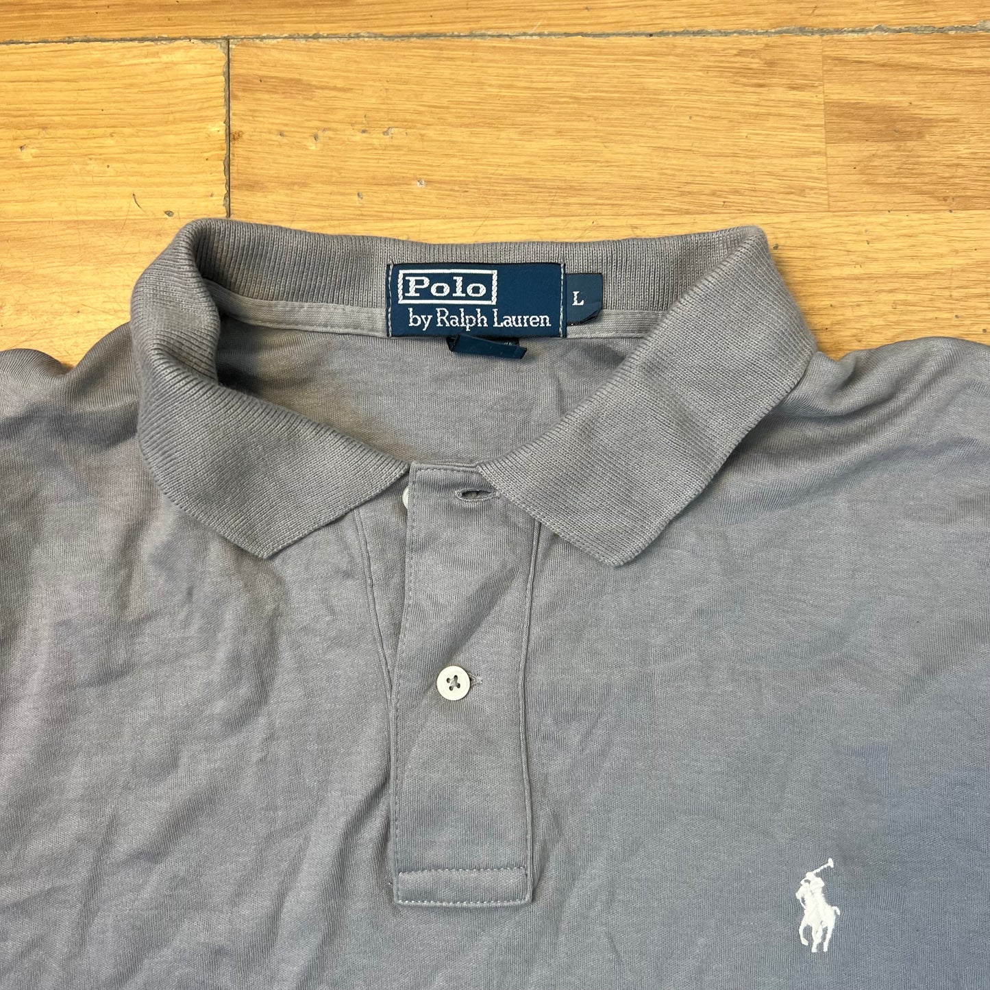 Polo gris-brun - Ralph Lauren - Taille L