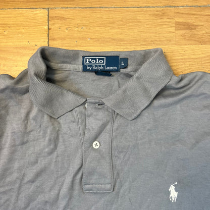 Polo gris-brun - Ralph Lauren - Taille L