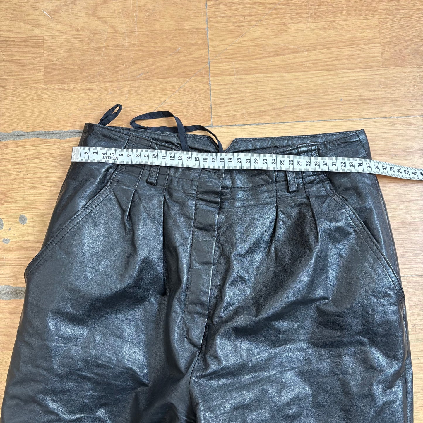 Pantalon en cuir noir - Louis London - Taille 38