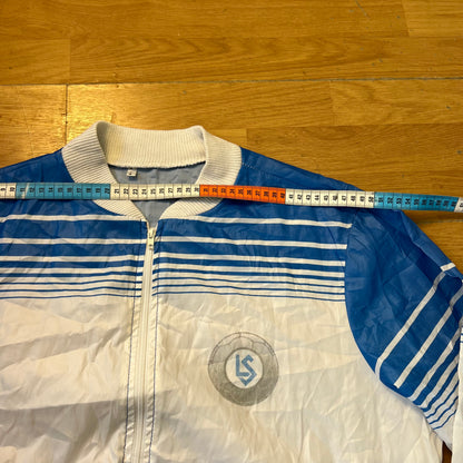 Veste coupe-vent bleu et blanc - Style soccer - Taille M
