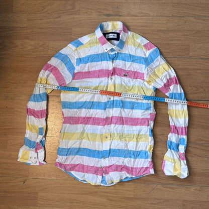 Chemise Lacoste multicolore à bandes – Taille M – Excellent état