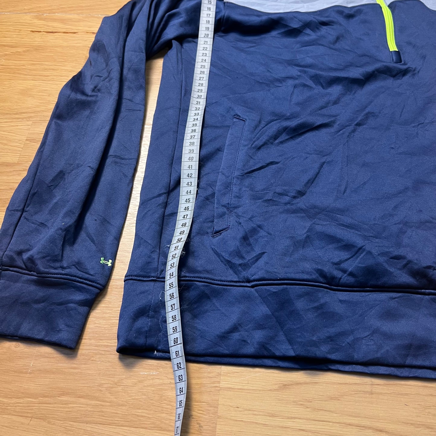 Sweat à capuche sport à demi-zip bleu - Under Armour - Taille M