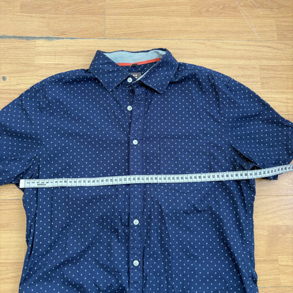 Chemise à manches courtes bleue à motif - Taille L
