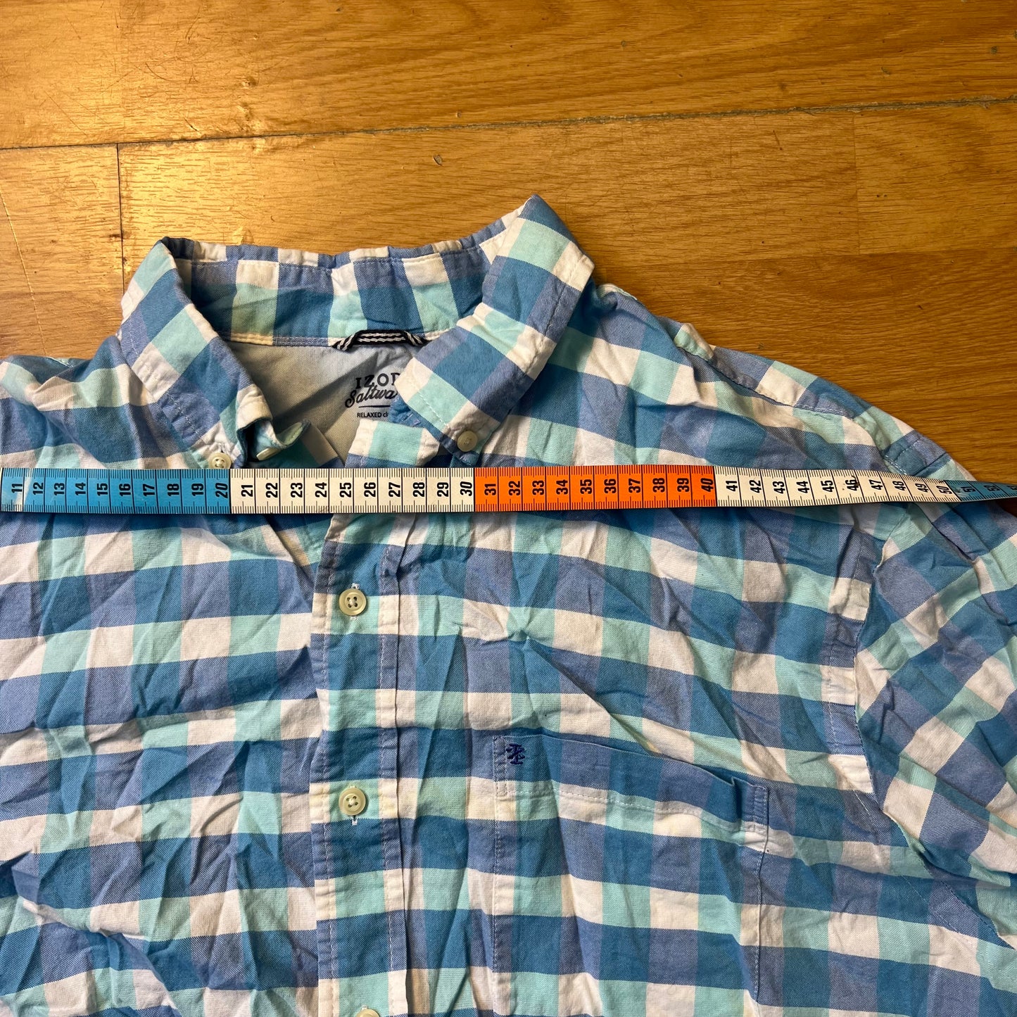 Chemise à carreaux bleu clair - Izod - Taille L