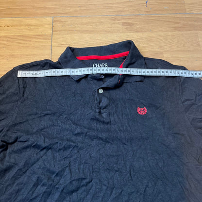 Polo noir avec détails rouges - Chaps - Taille S