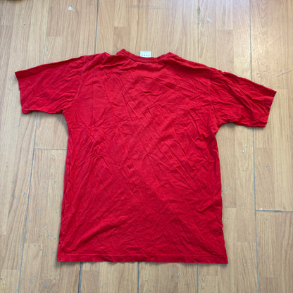 T-shirt rouge à trois bandes - Adidas - Taille XL