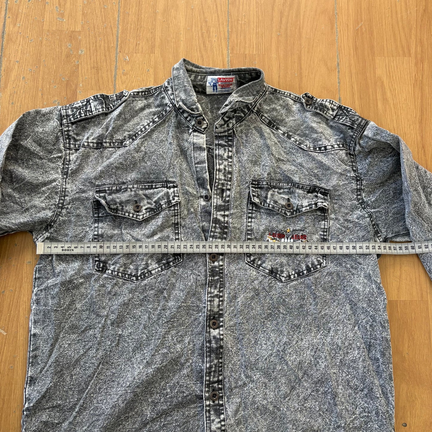 Chemise grise en jean - Lavish - Taille L