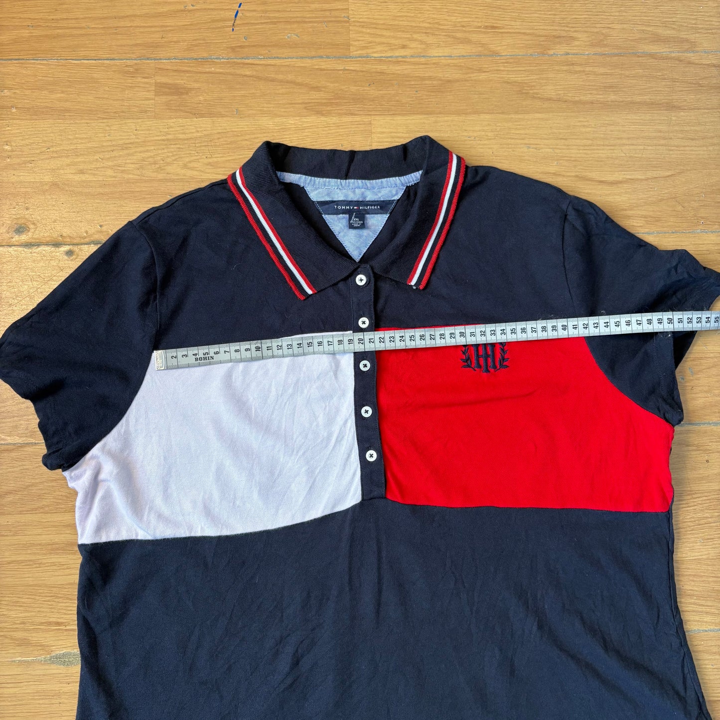 Polo bleu rouge blanc - Tommy Hilfiger - Taille XXL