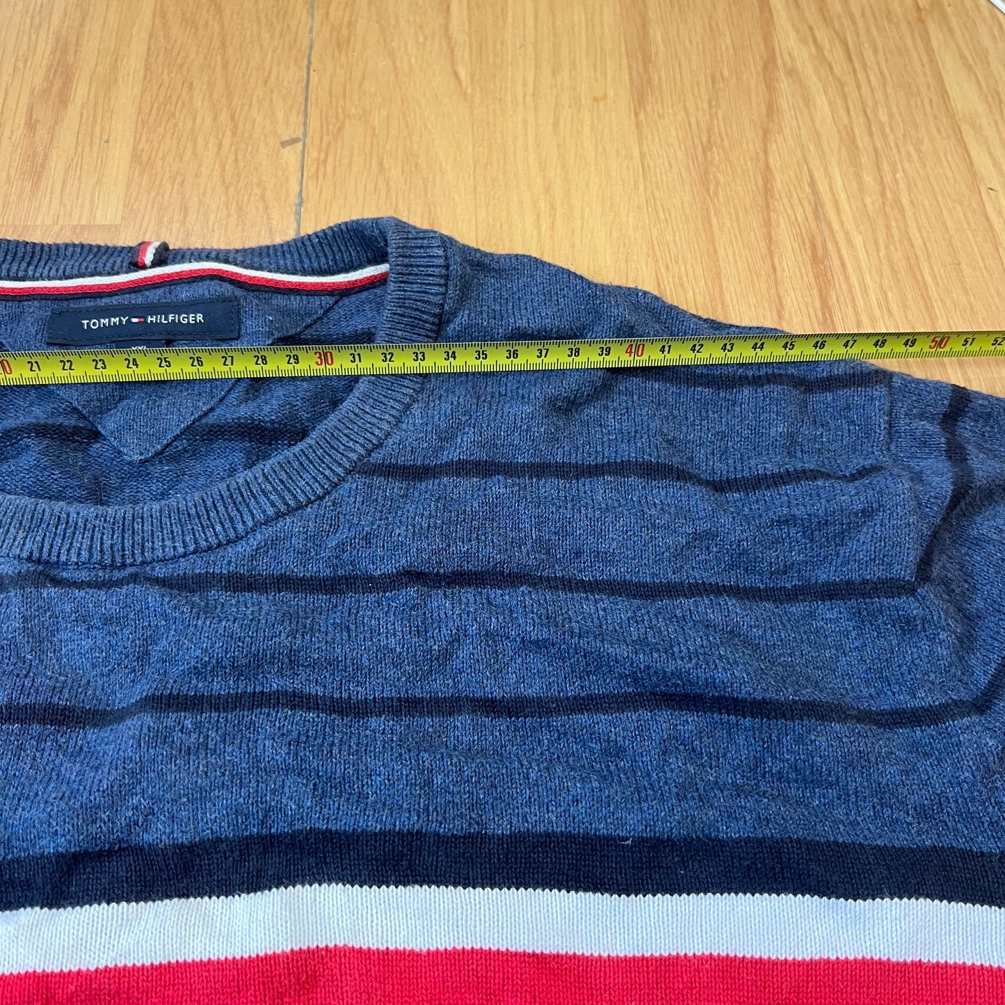 Pull rayé bleu - Tommy Hilfiger - Taille XXL