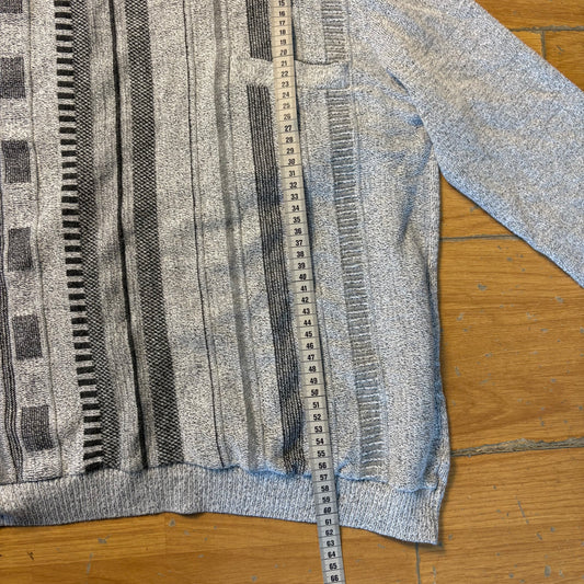 Pull en maille gris à motif - Taille M
