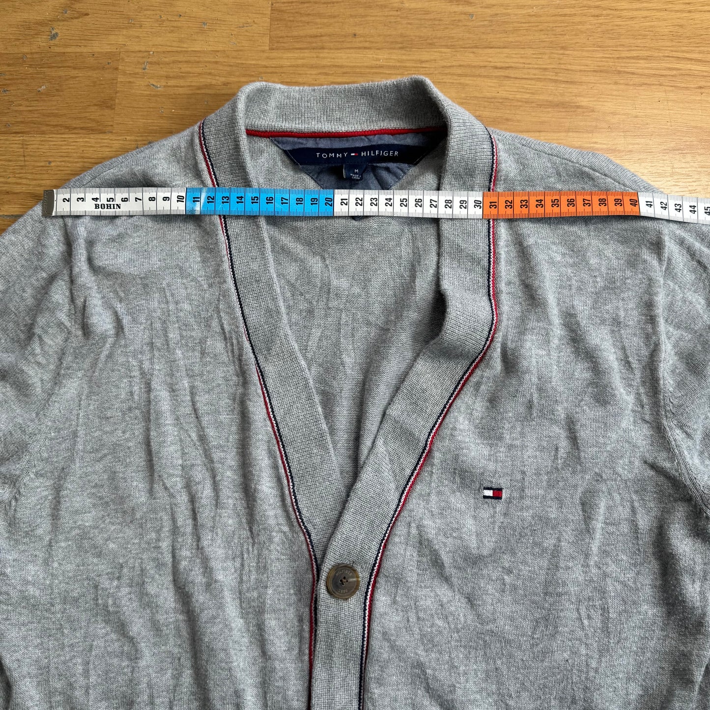 Pull boutonné gris - Tommy Hilfiger - Taille M