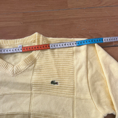 Pull col V jaune - Lacoste - Taille XXXL by SARLOTTE