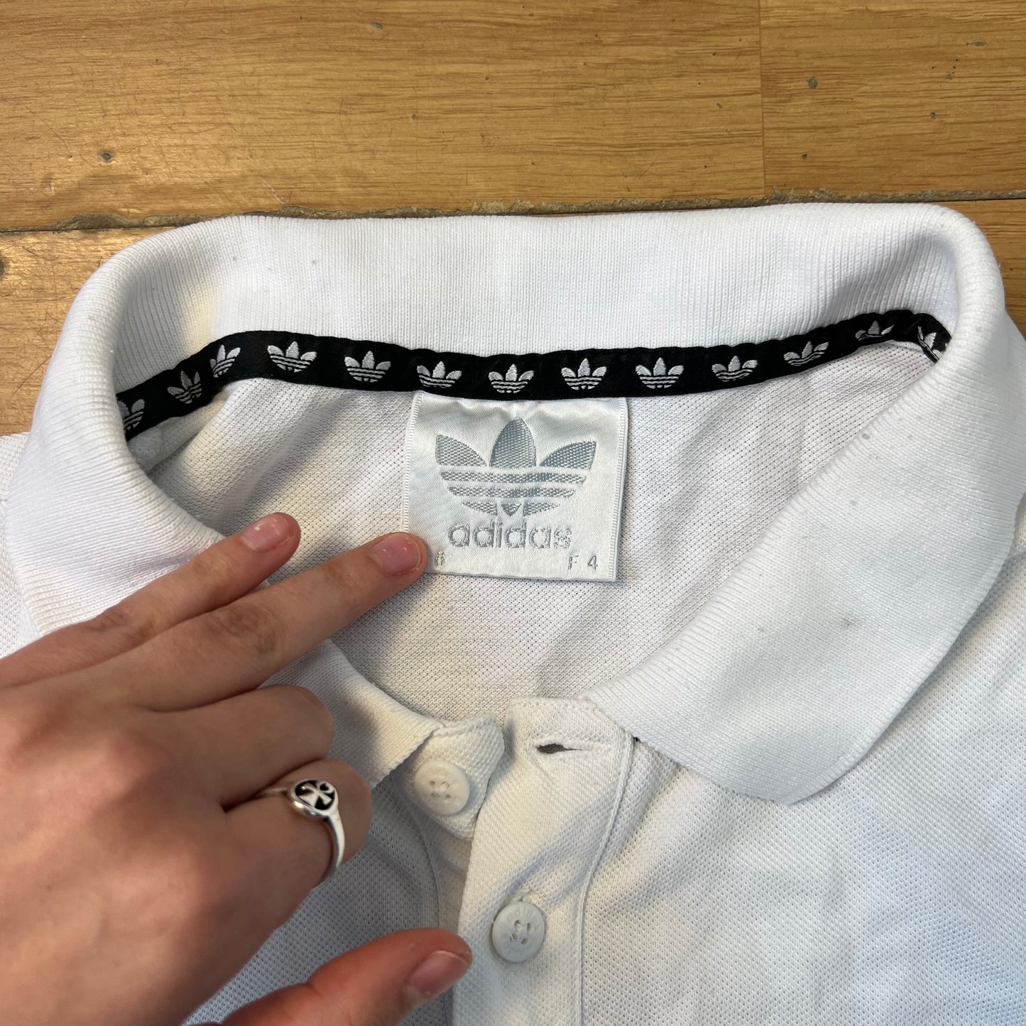 Polo blanc - Adidas - Taille L
