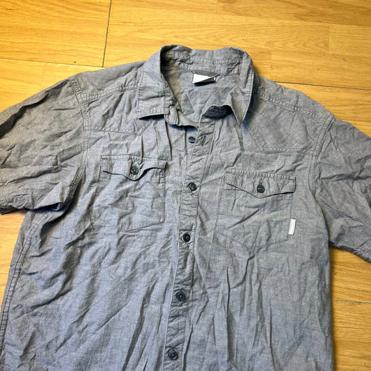Chemise manches courtes bleu-gris - Columbia - Taille L