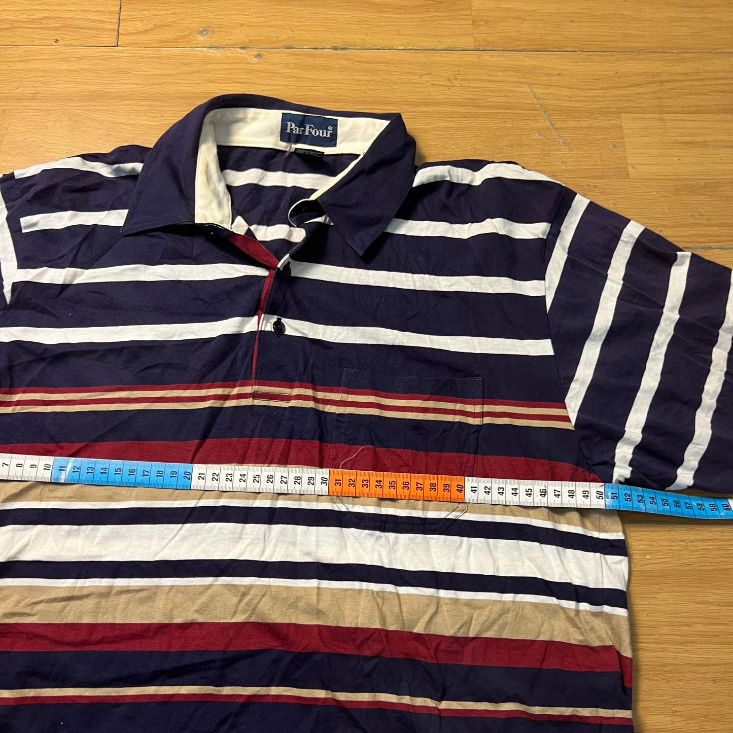 Polo rayé bleu - Par Four - Taille M
