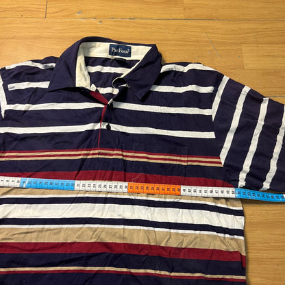 Polo rayé bleu - Par Four - Taille M