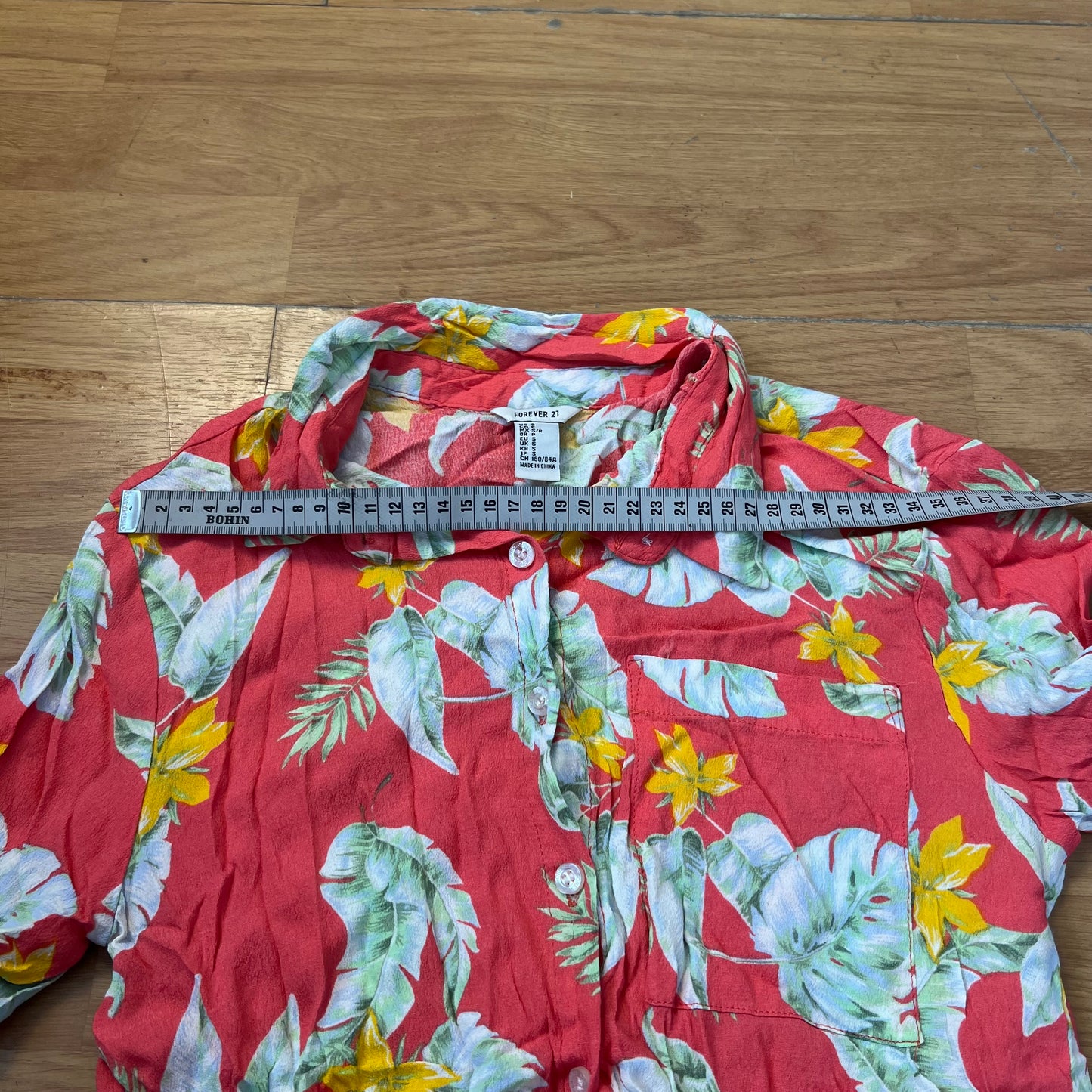 Chemisier court orange - Forever 21 - Taille S