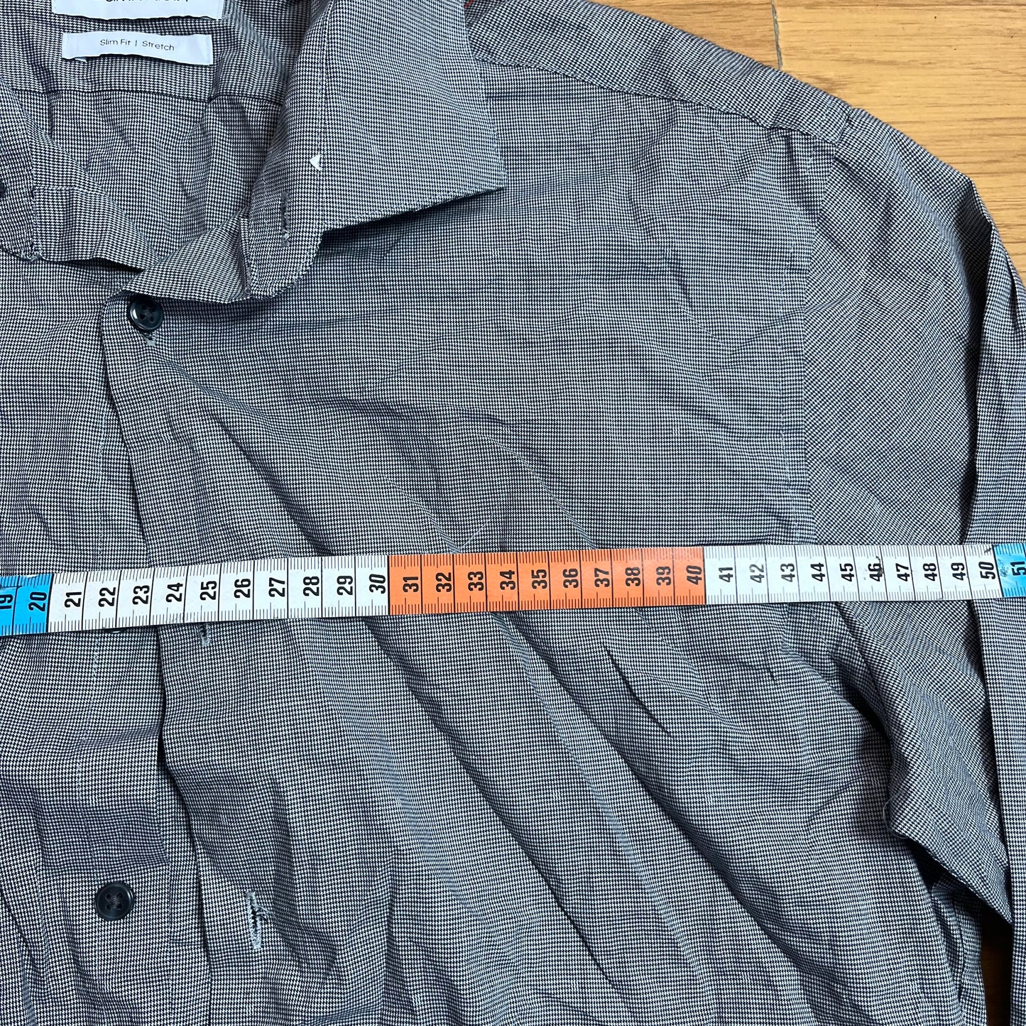 Chemise Calvin Klein grise slim – Taille L
