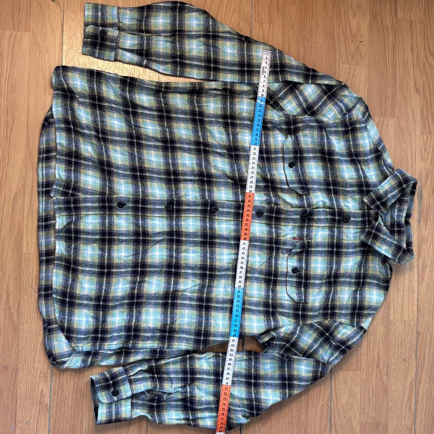Chemise à carreaux Levi’s – Taille L – Vert pistache & bleu