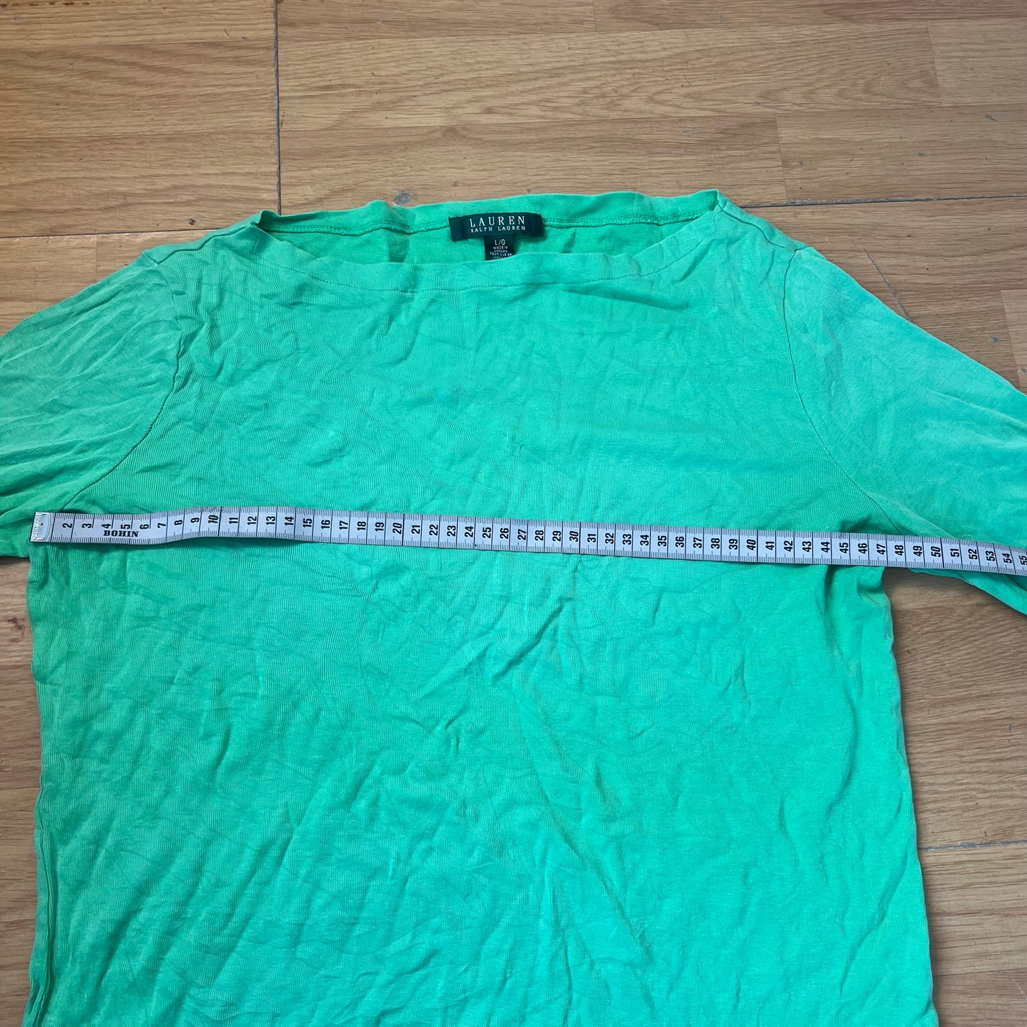 Top vert manches mi-longues - Ralph Lauren - Taille L