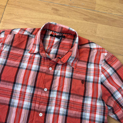 Chemise courte orange tartan - Volcom - Taille M