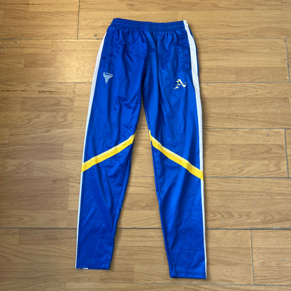 Pantalon de sport bleu avec détails blancs et jaunes - Taille L