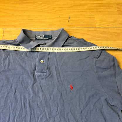 Polo manches longues bleu - Ralph Lauren - Taille XL
