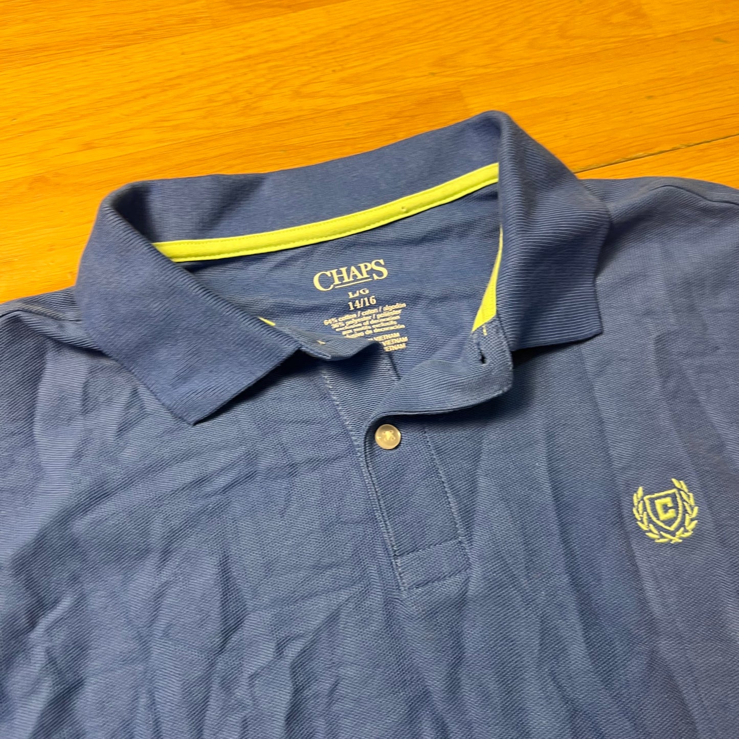 Polo bleu - Chaps - Taille L (enfant)