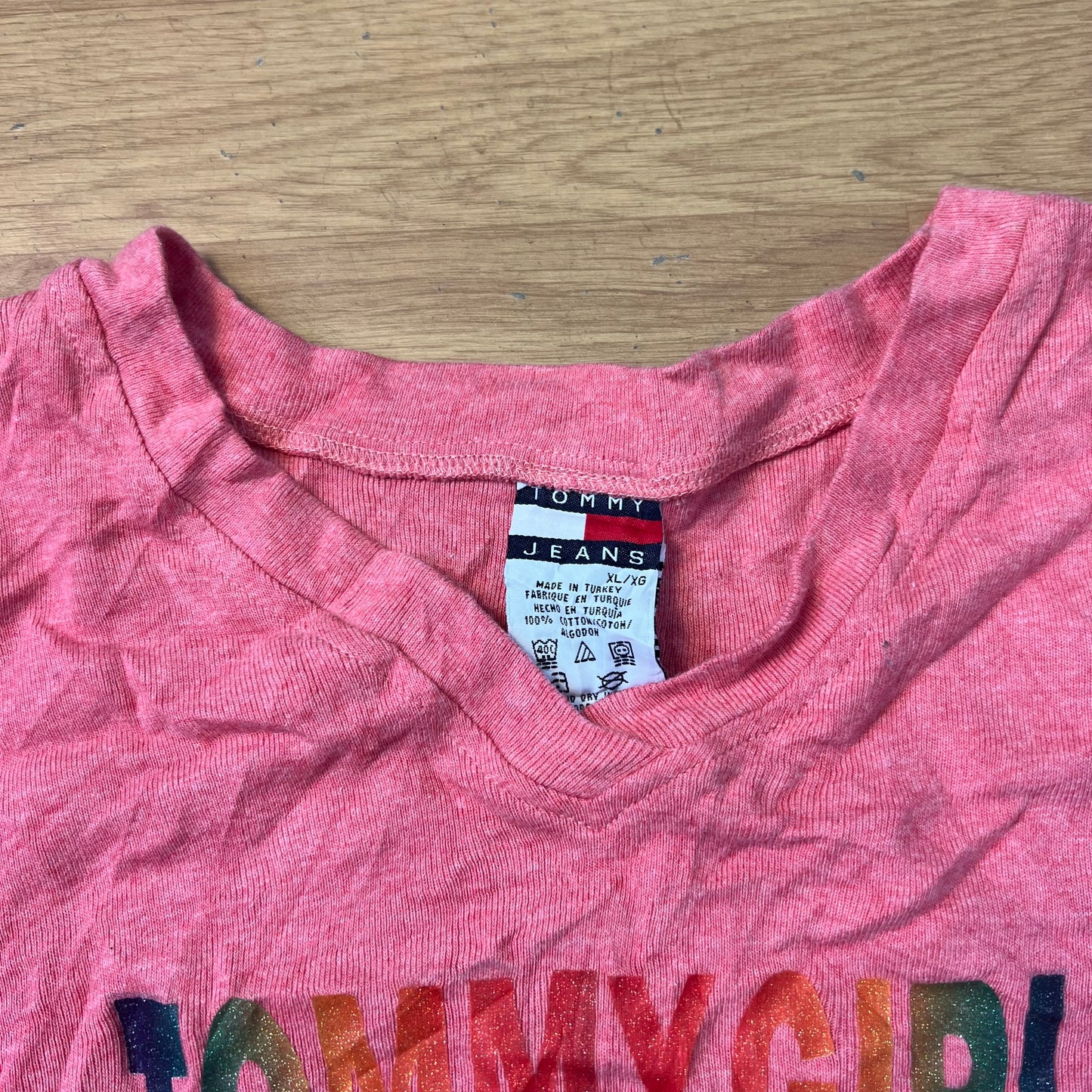 T-shirt manches longues rose - Tommy Hilfiger - Taille XL (enfant)