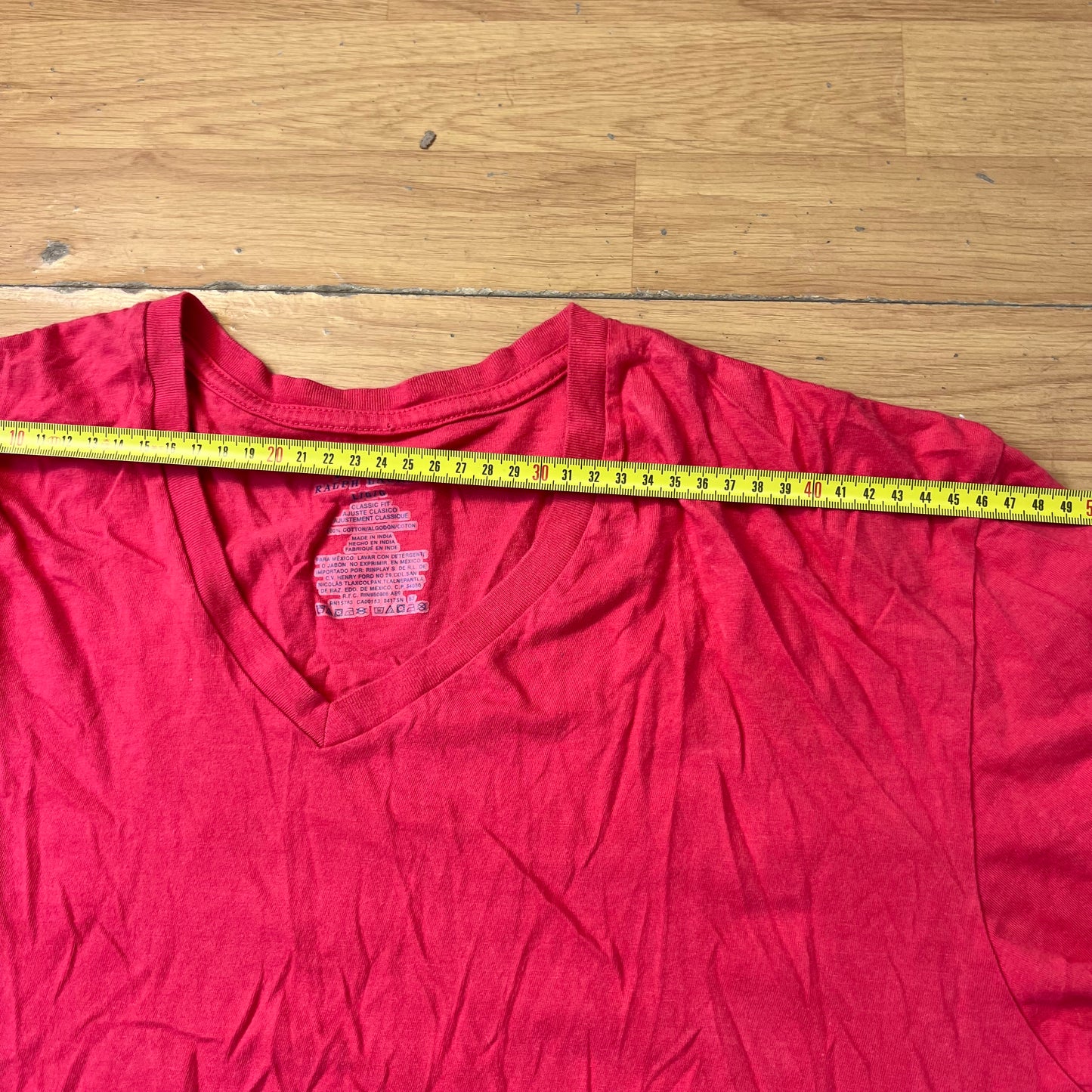 Top col V rouge pâle - Ralph Lauren - Taille L