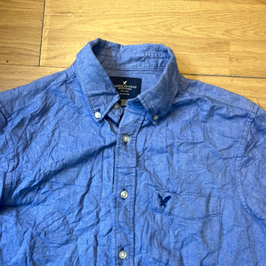 Chemise slim fit bleu - American Eagle - Taille S
