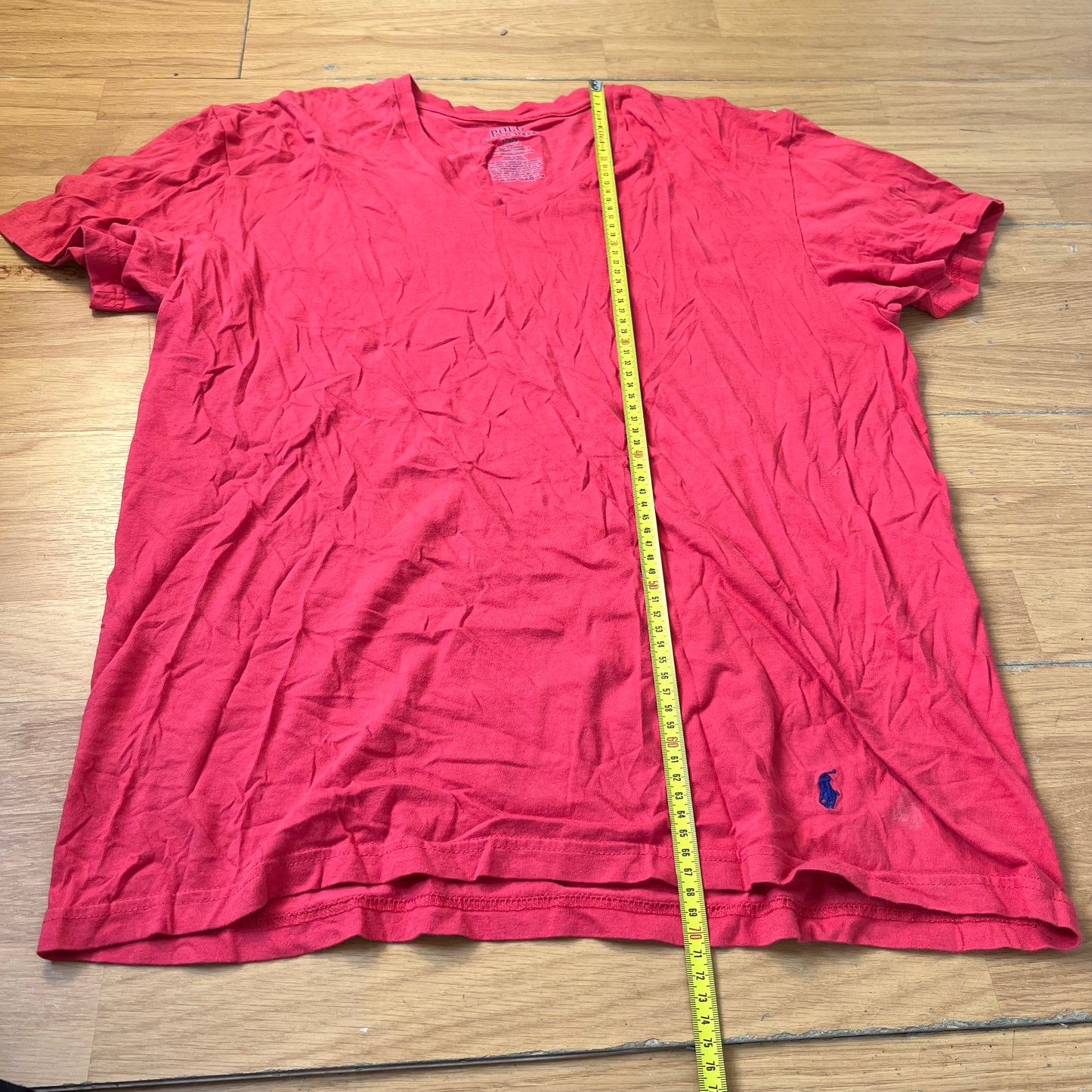 Top col V rouge pâle - Ralph Lauren - Taille L