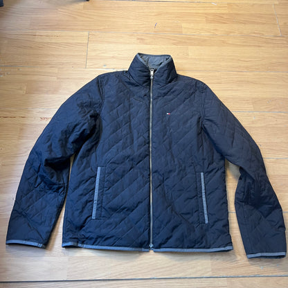 Blouson bomber réversible noir et kaki foncé - Tommy Hilfiger - Taille M