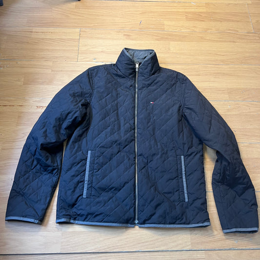 Blouson bomber réversible noir et kaki foncé - Tommy Hilfiger - Taille M