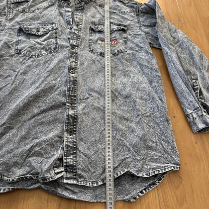 Chemise grise en jean - Lavish - Taille L