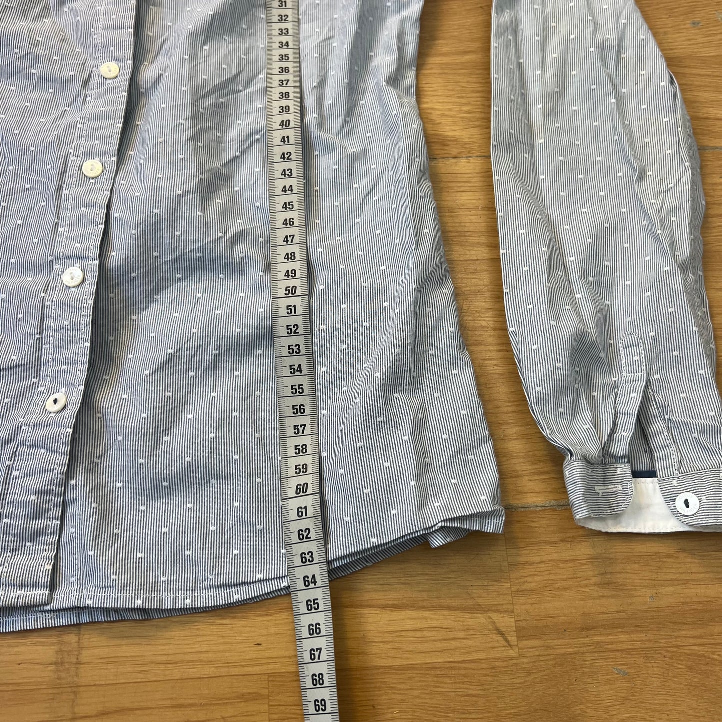 Chemise rayée bleu clair et blanc - Tommy Hilfiger - Taille 2