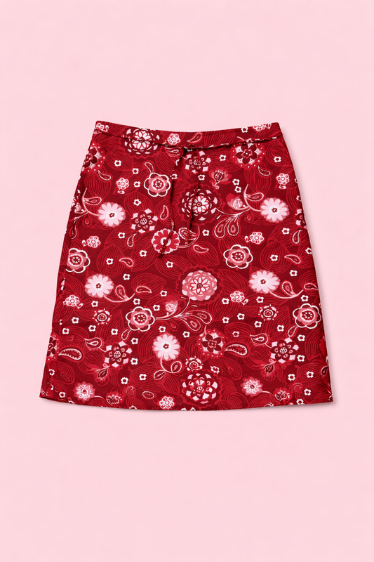 Jupe fleurie rose - by ZAINAB