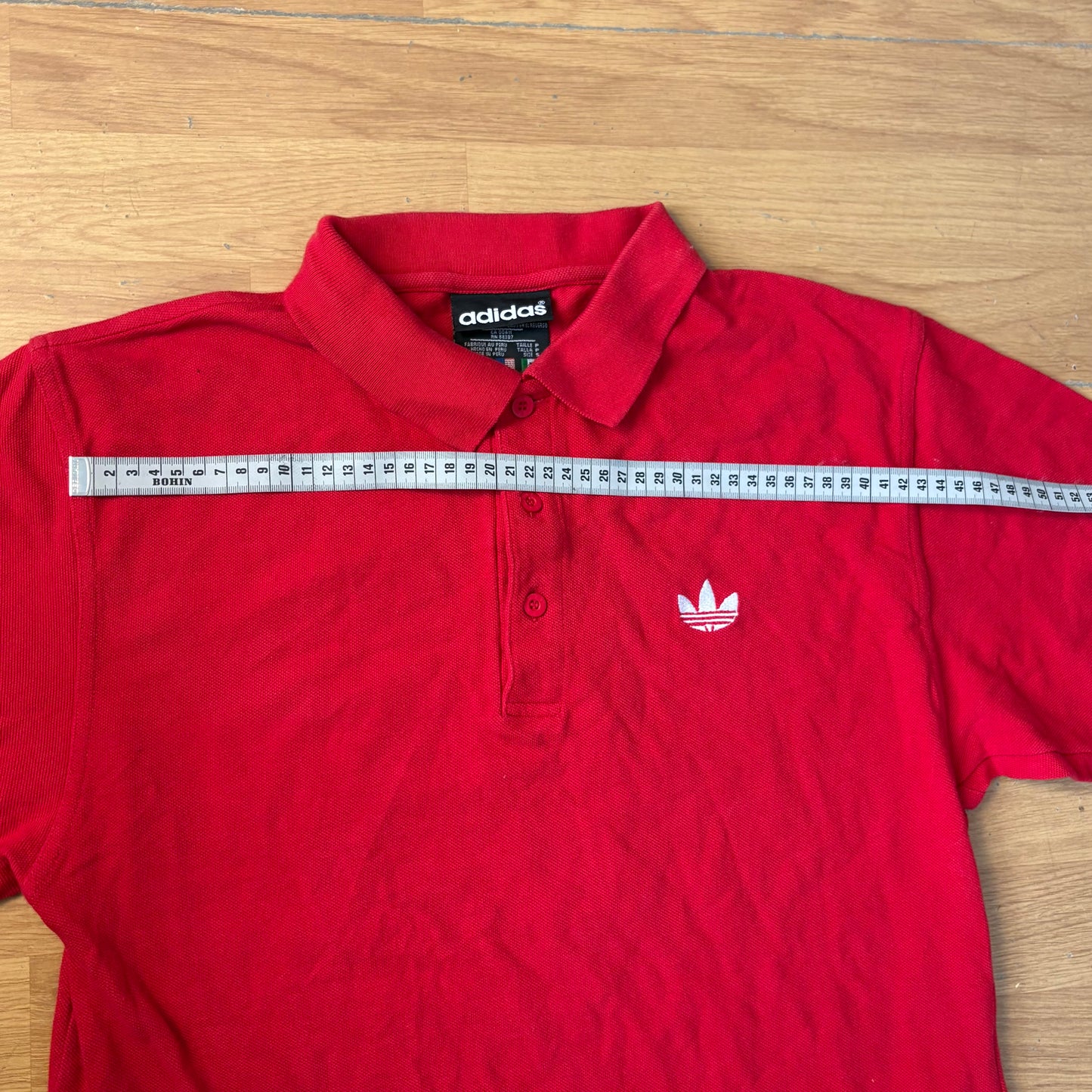 Polo rouge - Adidas - Taille S