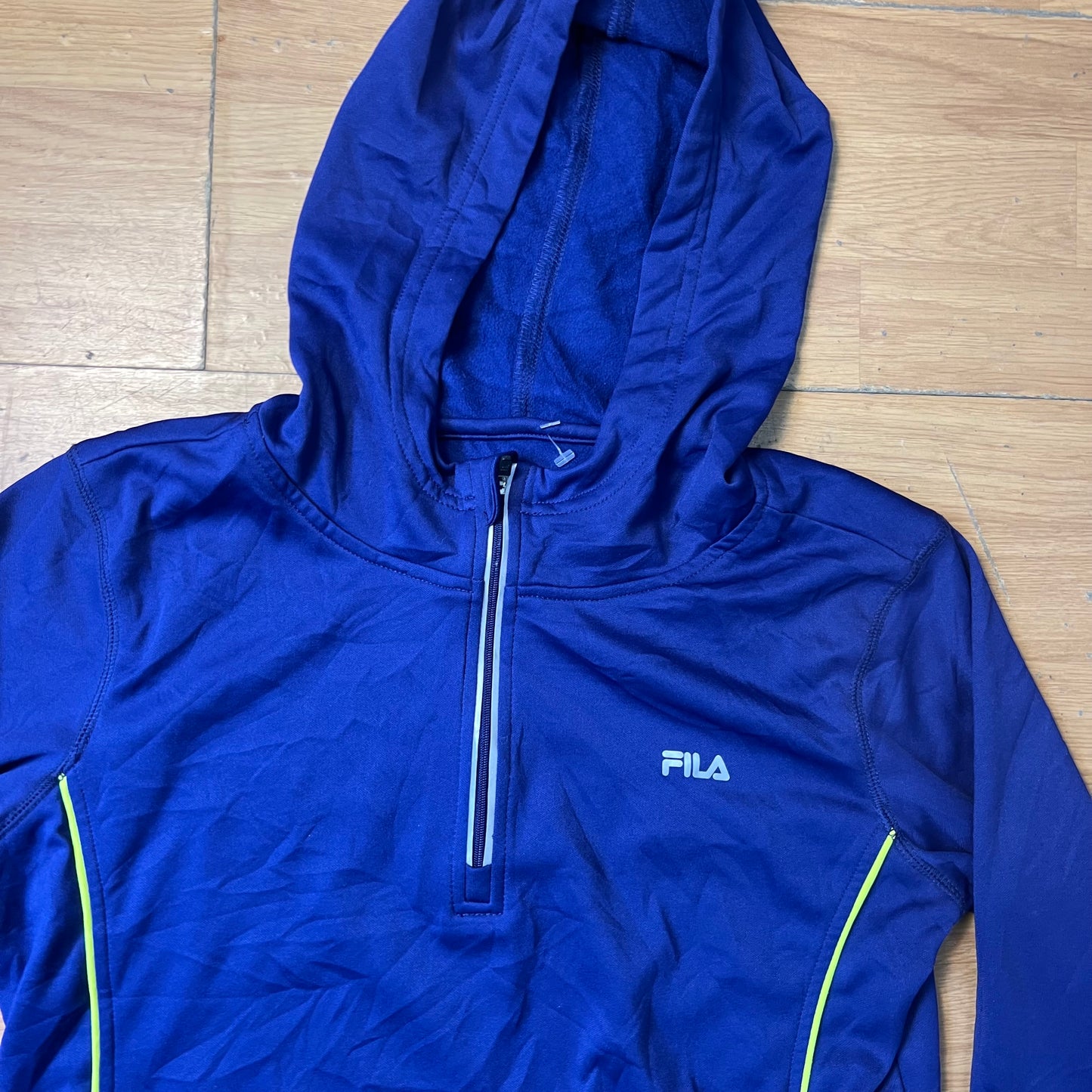 Sweat à capuche sport demi-zip bleu foncé - Fila - Taille M