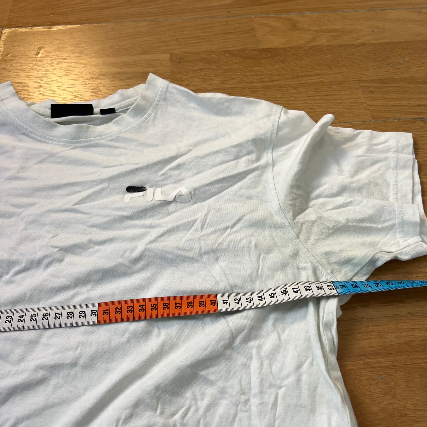 T-shirt blanc / bleu très clair - Fila - Taille S
