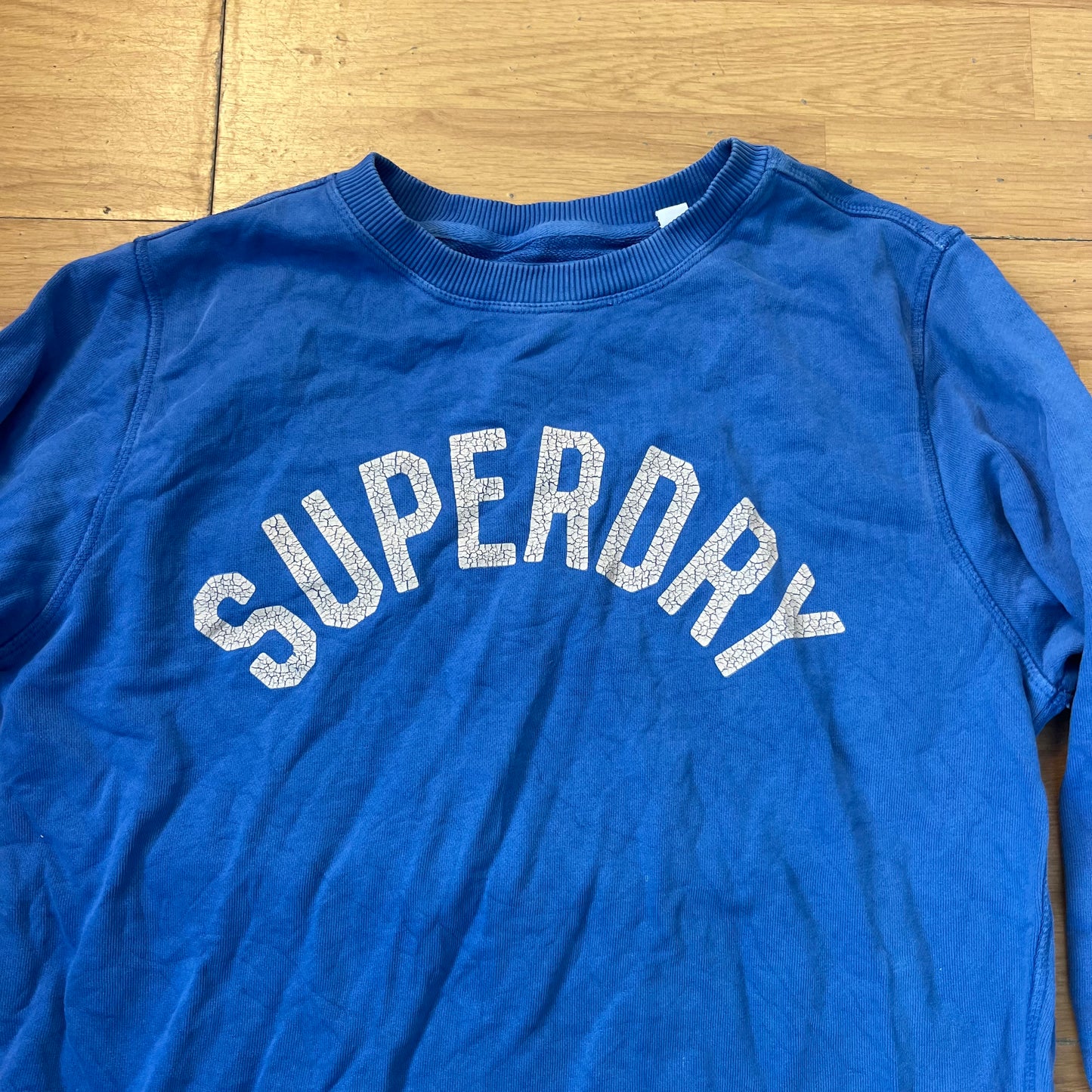 Sweat bleu sans capuche - Superdry - Taille L