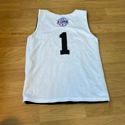T-shirt basketball réversible junior Los Angeles Clippers blanc et noir - Taille S