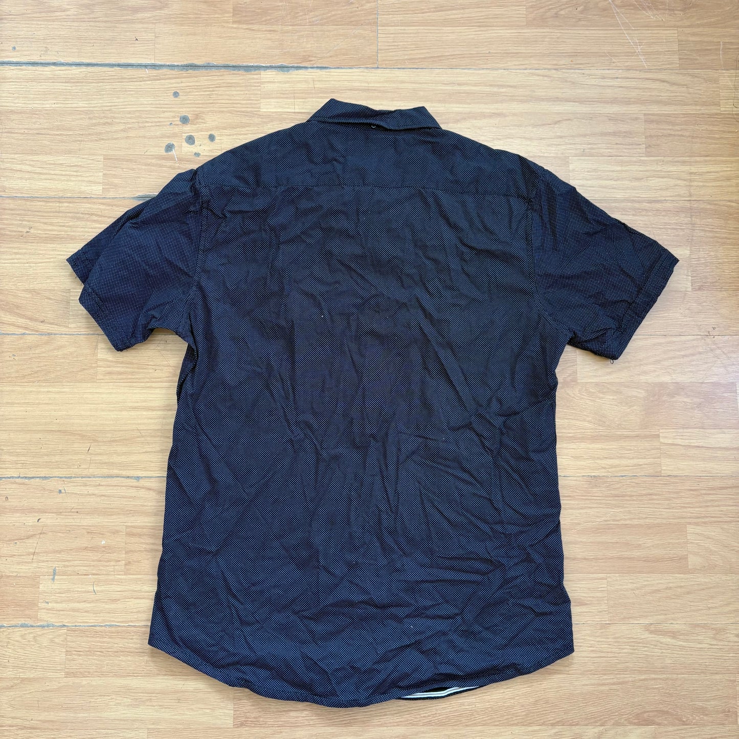 Chemise manches courtes noire à pois - Native Code - Taille XL