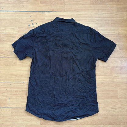 Chemise manches courtes noire à pois - Native Code - Taille XL