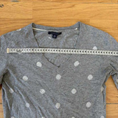 Pull col V gris - Tommy Hilfiger - Taille XS