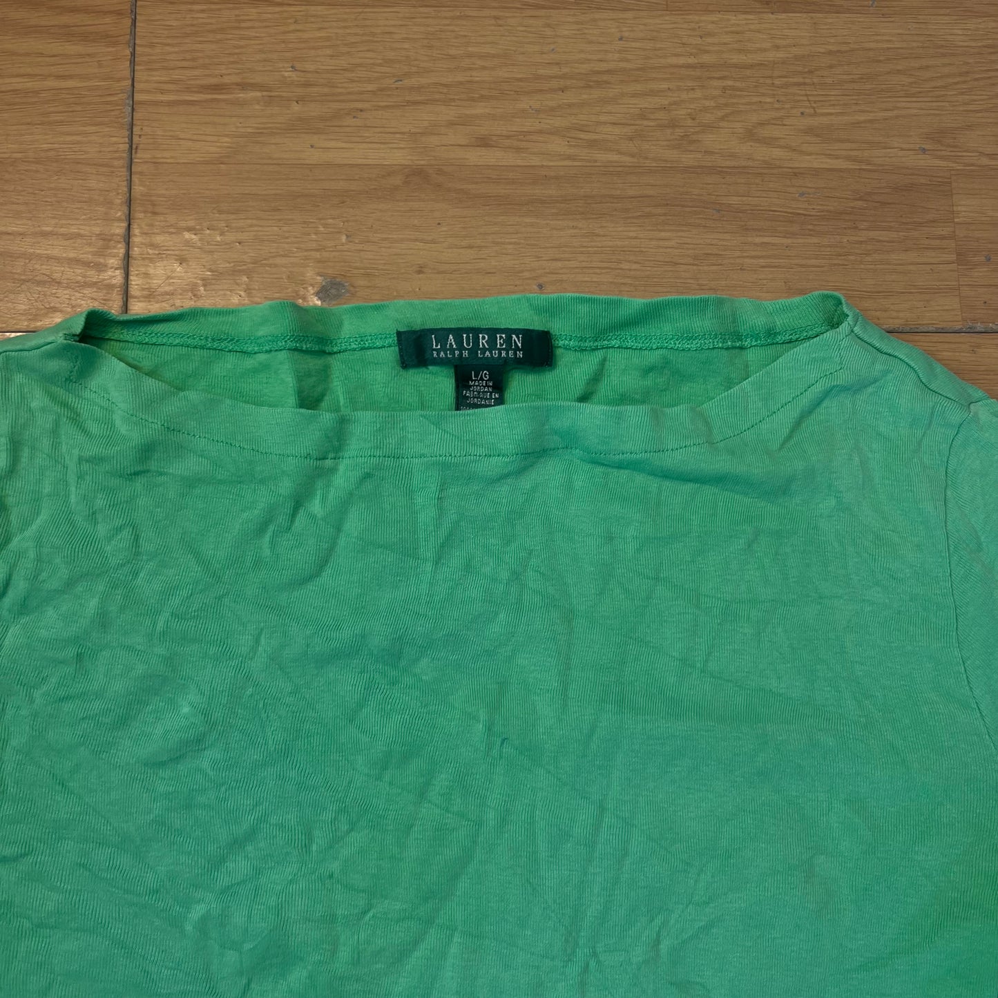 Top vert manches mi-longues - Ralph Lauren - Taille L