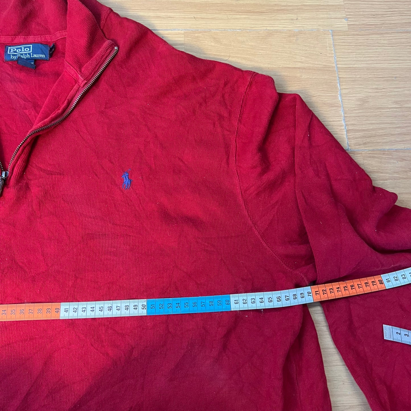 Pull rouge quart de zip Ralph Lauren – Taille XXL
